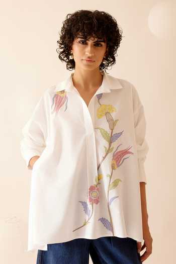 Bunka Naina Floral Patchwork Shirt 