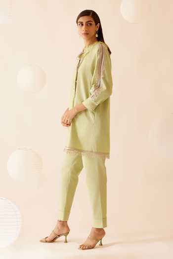 Bunka Nysa A-Line Lace Embellished Kurta 