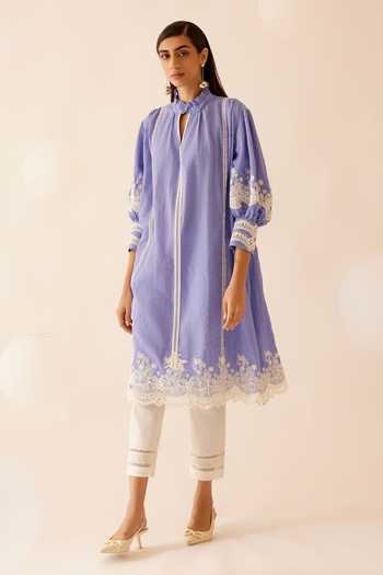 Bunka Floral Lace Embellished Dress 