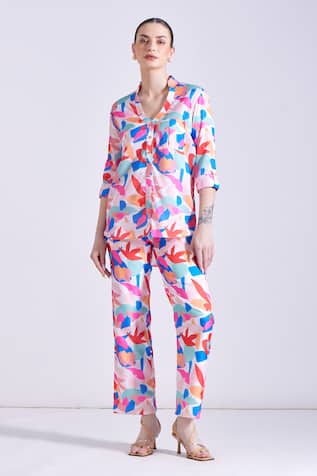 Zosia Arina Floral Print Top & Pant Set 