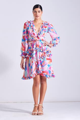 Zosia Emma Floral Print Ruffled Dress 