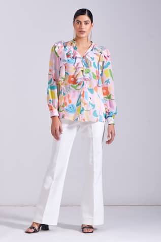 Zosia Inca Floral Print Top & Pant Set 