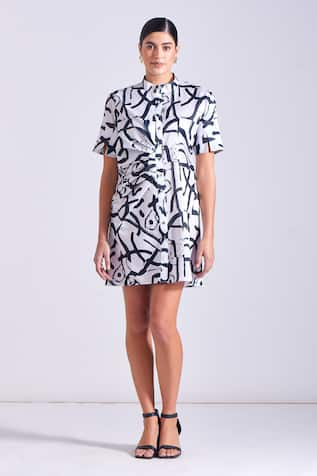 Zosia Toris Stroke Print Dress 