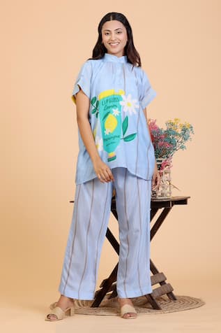 Radhika Jindal Lipgloss Print Top & Pant Set 