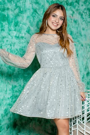 Bohobi Stars All Night Embroidered Dress 