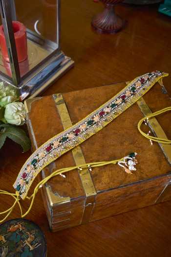 ISHA GUPTA TAYAL Pukhraj Embroidered Belt 