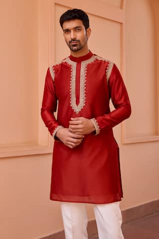Marodi Work Short Kurta 