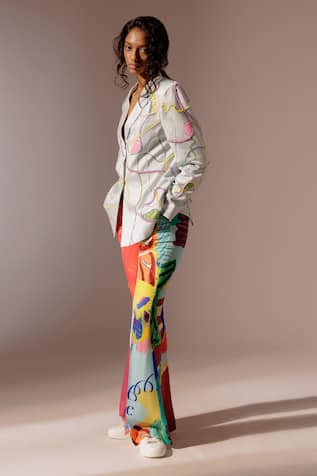 Advait Island Printed Flared Trouser 