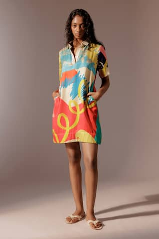 Advait Juno Print Shift Dress 