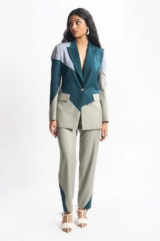 Sahil Kochhar Roma Colourblock Placement Pant 