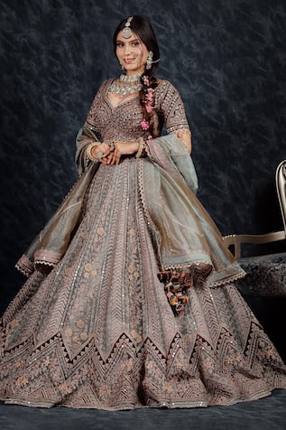 Sidhaarth & Disha Gulshan Dori Embroidered Lehenga Set 