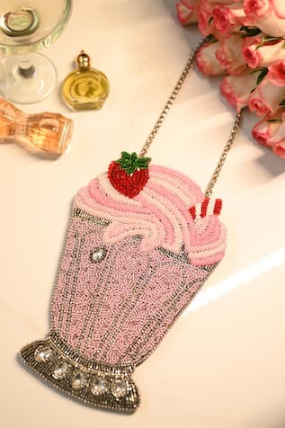 Detach accessories Pop Strawberry Milkshake Sling Bag 