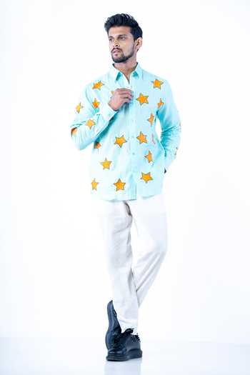 Yajy By Aditya Jain Twinkling Star Motif Shirt 
