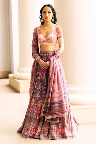 Falguni Shane Peacock Theia Printed Lehenga Set 