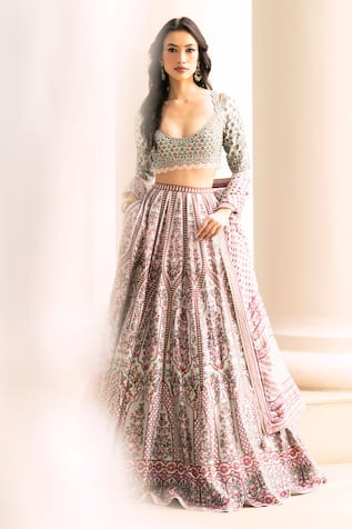 Falguni Shane Peacock Elpis Printed Lehenga Set 