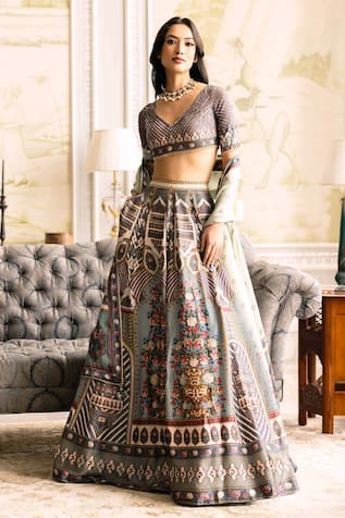 Falguni Shane Peacock Hestia Printed Lehenga Set 