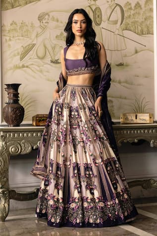 Falguni Shane Peacock Althea Printed Lehenga Set 