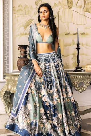 Falguni Shane Peacock Hemera Printed Lehenga Set 