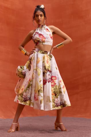 Kalista Rosalie Printed Skirt Set 