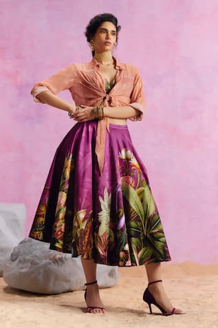 Kalista Amelia Floral Pattern Skirt Set 