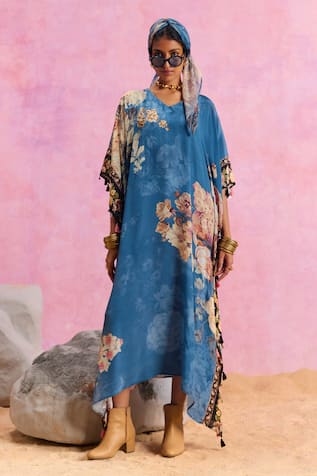 Kalista Savana French Bloom Print Kaftan 