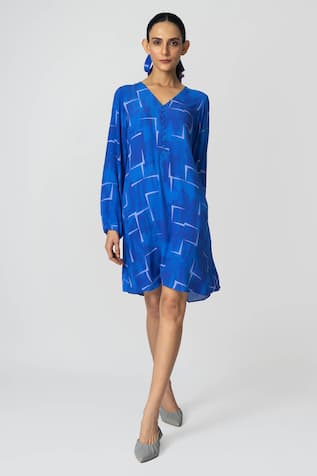 KLAD Brick Print Shift Dress 