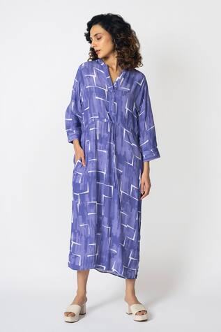 KLAD Abstract Brick Print Dress 