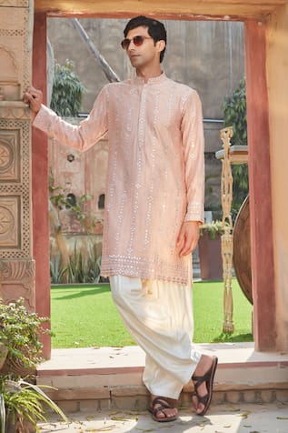 Bohame Ross Chikankari Embroidered Kurta With Salwar 