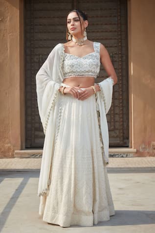 Bohame Caitlin Scallop Chikankari Lehenga Set 