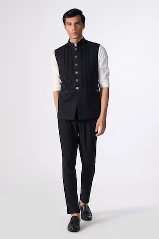 S&N by Shantnu Nikhil Front Flap Pocket Nehru Jacket 