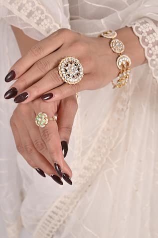 Shlok Jewels Stone Embellished Bracelet - Set of 2 
