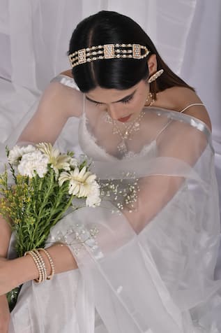 Shlok Jewels Stone Embellished Mathapatti 