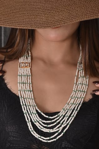 Shlok Jewels Kundan Embellished Mala 
