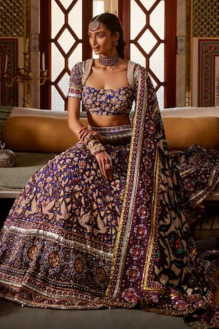 The Royaleum Dilshad Pearl Embellished Bridal Lehenga Set 