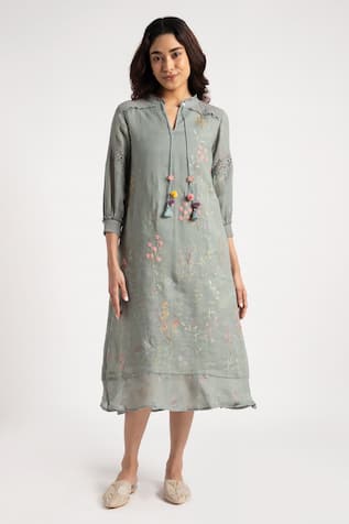 Kaveri Walk in the Clouds Karma Floral Print Dress 