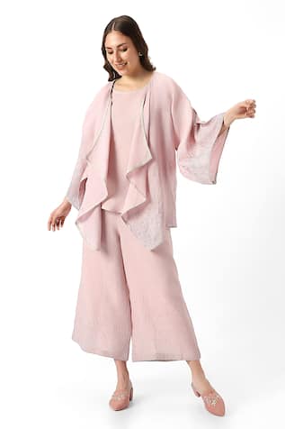 KAVERI Halley Georgia Linen Jacket Pant Set 