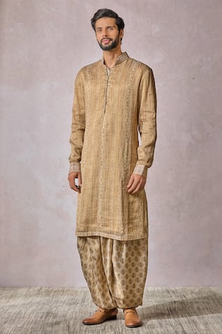 Tarun Tahiliani Arabic Motif Print Phulkari Kurta With Salwar 