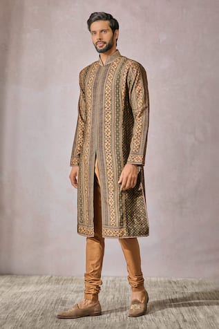 Tarun Tahiliani Kasheeda Print Straight Kurta With Churidar 