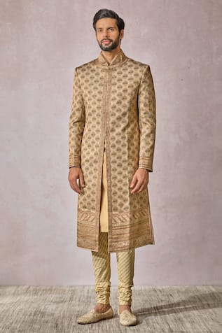 Tarun Tahiliani Mandala Print Phulkari Sherwani Churidar Set 