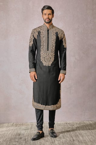 Tarun Tahiliani Floral Hand Embroidered Kurta With Churidar 