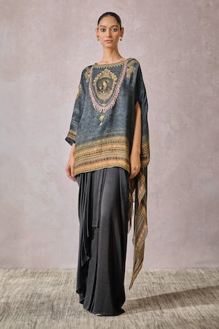 Tarun Tahiliani Figurine Print Top 