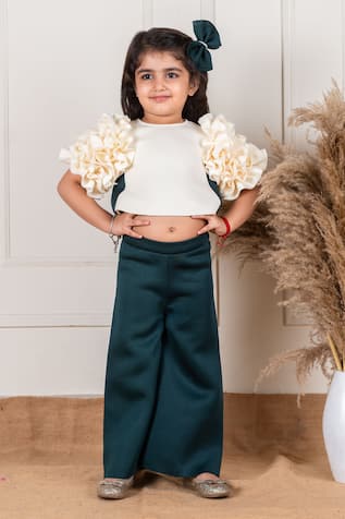 Lil Angels Frill Sleeve Top Pant Set 