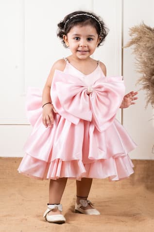 Lil Angels Bow Double Layered Dress 