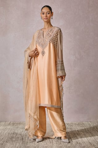 Tarun Tahiliani Embroidered Kurta Trouser Set 