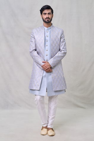 Arihant Rai Sinha Diamond Embroidered Sherwani Pant Set 