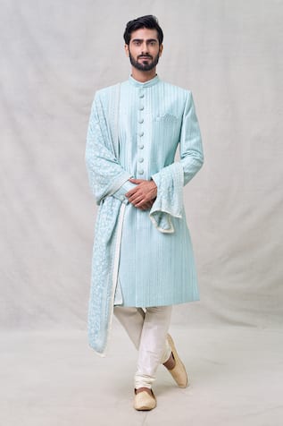 Arihant Rai Sinha Sequin Gul Vine Embroidered Sherwani Set 