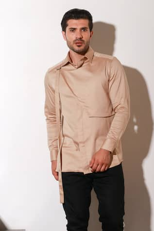 Echke Half Bib Pattern Shirt 