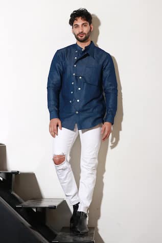 Echke Denim Buttoned Shirt 