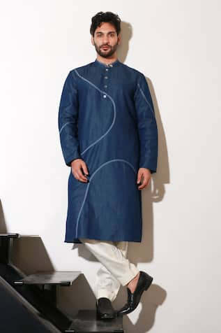 Echke Wave Pattern Kurta & Pant Set 