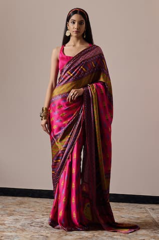 Irrau by Samir Mantri Ashni Florette Print Saree 